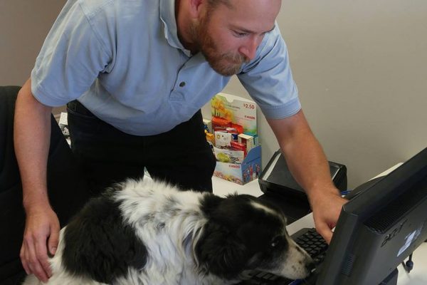 jon and dog